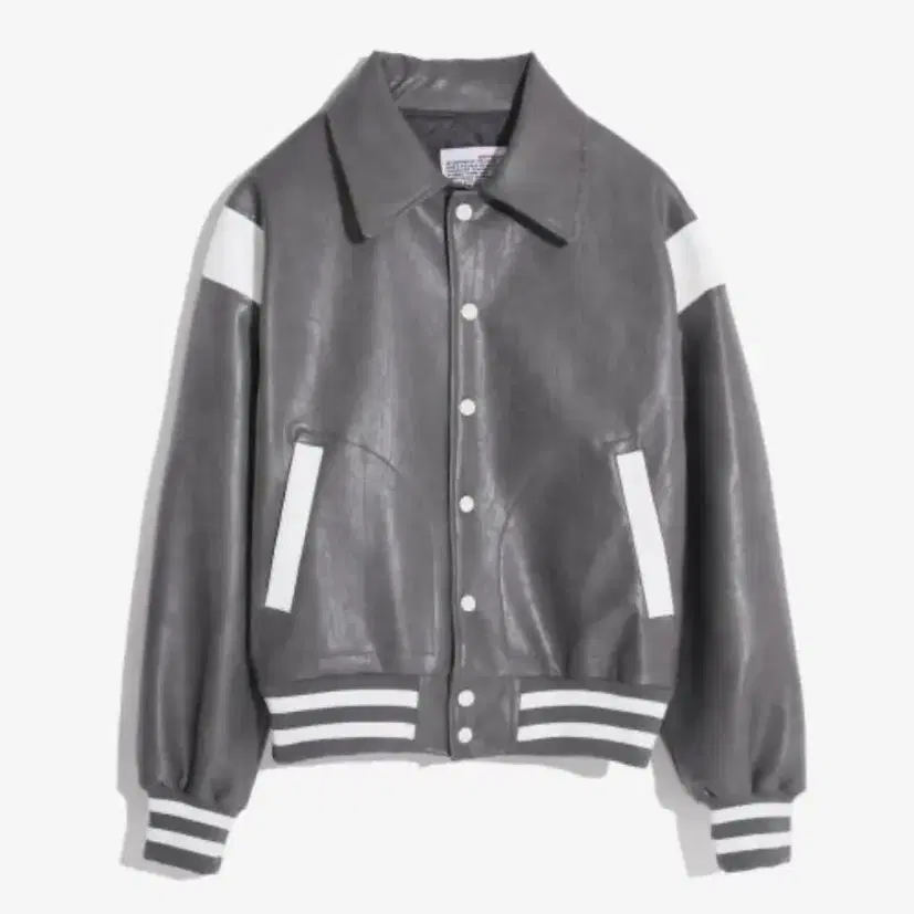 벌스데이수트 ECO LEATHER STADIUM JACKET (GREY)