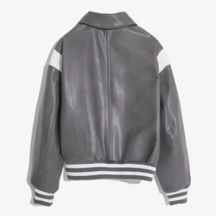 벌스데이수트 ECO LEATHER STADIUM JACKET (GREY)