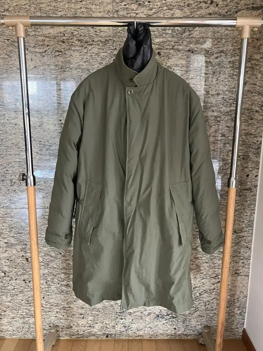 UK Garbstore Padded Mac Coat Olive Khaki