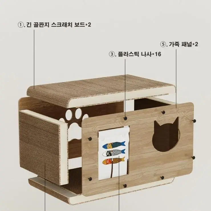 고양이 내마모성 둥지 스크래쳐 고양이 집 숨숨집