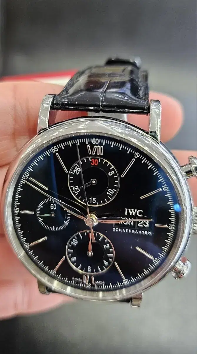 iwc 포토피노 크로노 그래프 검판 데이데이트