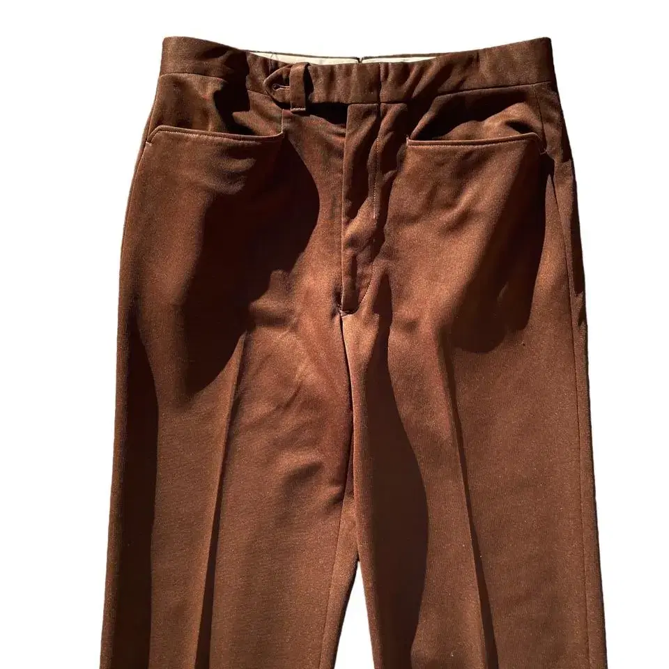 60-70s boot cut poly classic trouser