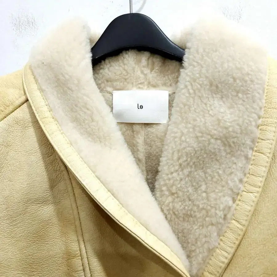 le 무스탕자켓shawl collar shearing jacket