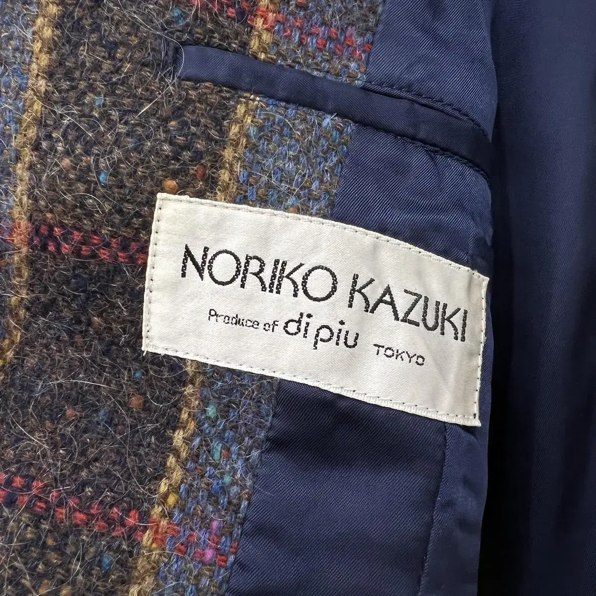 NORIKO KAZUKI (Made in Japan) 울 체크 자켓