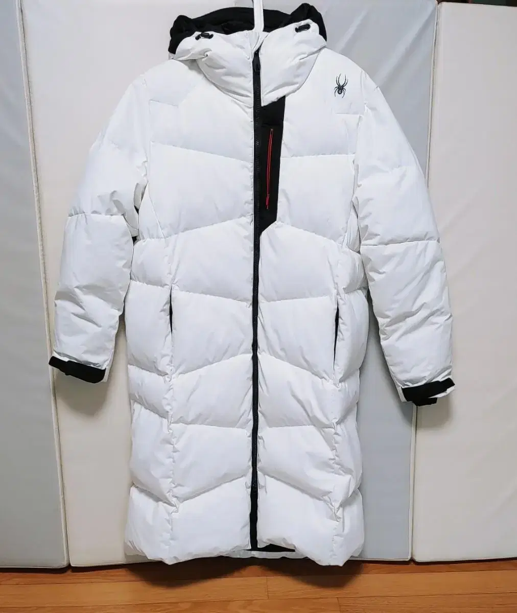 [L] Spider Duck Down Long Puffer Jumper White986