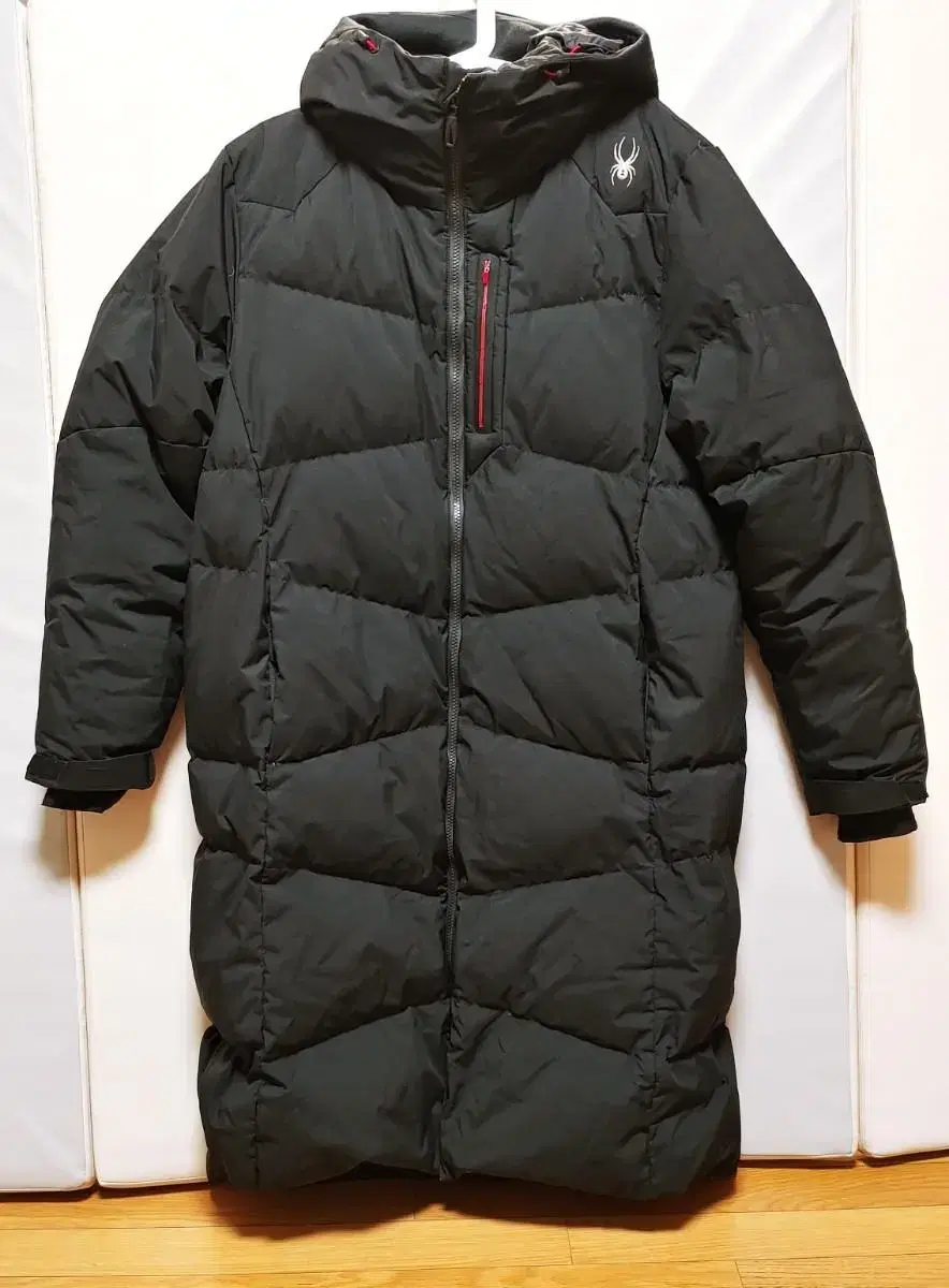 [L] Spider Duck Down Long Puffer Jumper Black997