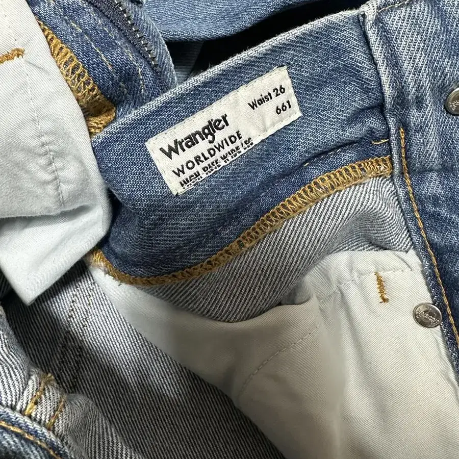 Wrangler 랭글러 하이웨스트 와이드핏 데님 팬츠