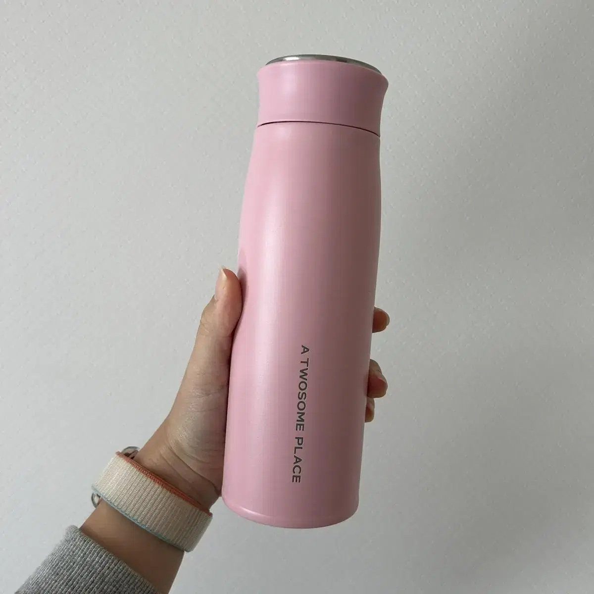 투썸 파우더 텀블러 핑크 350ml