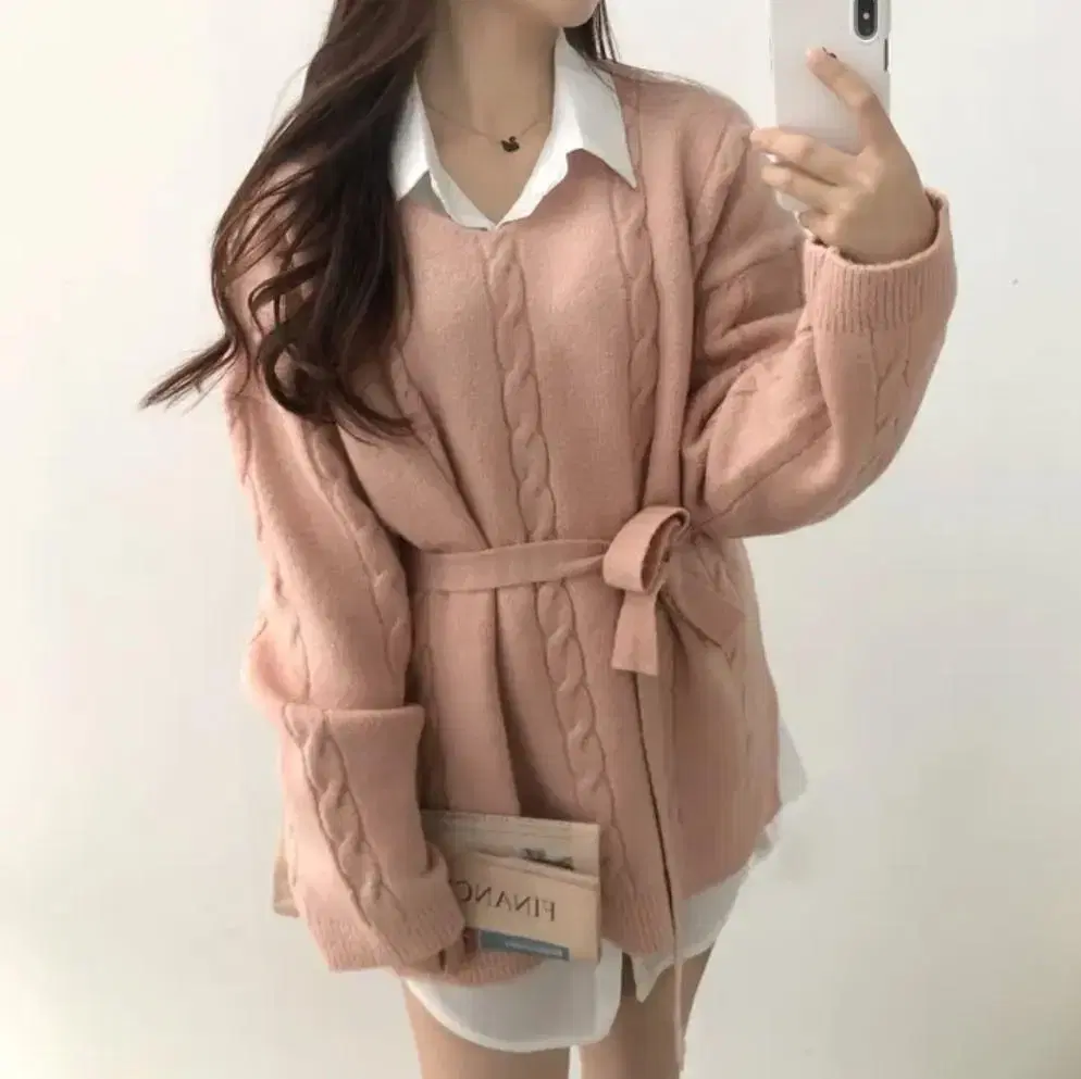 Abby Pretzel Waistband Knit Mini ONEPIECE Pink