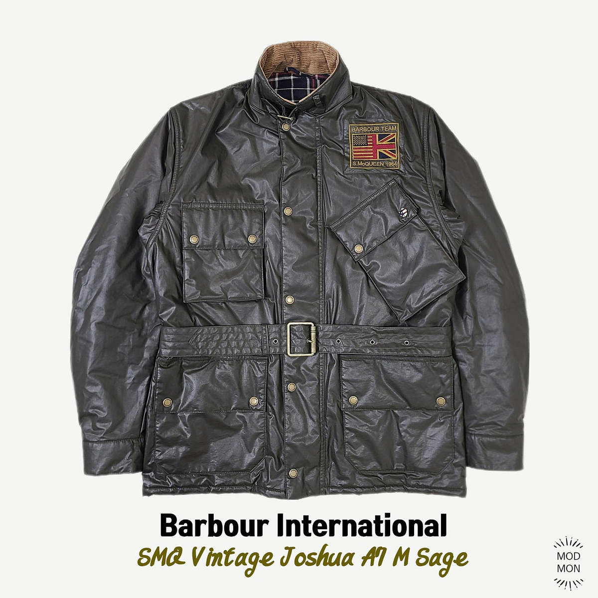 Barbour Int steve McQueen Joashua Carbon Jacket M