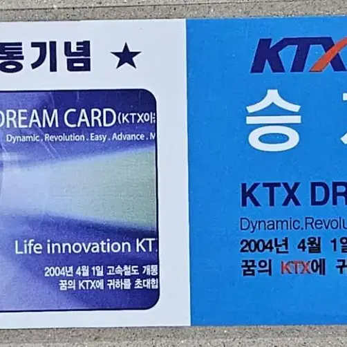 2004년 KTX 개통 기념 승차권