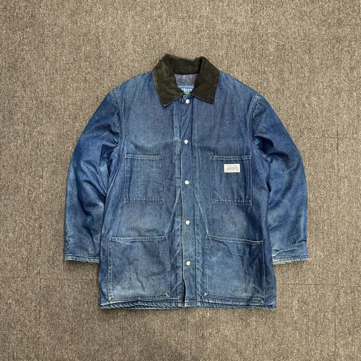 [L] 70s Carters 웨스턴 블랭킷 데님 초어 자켓