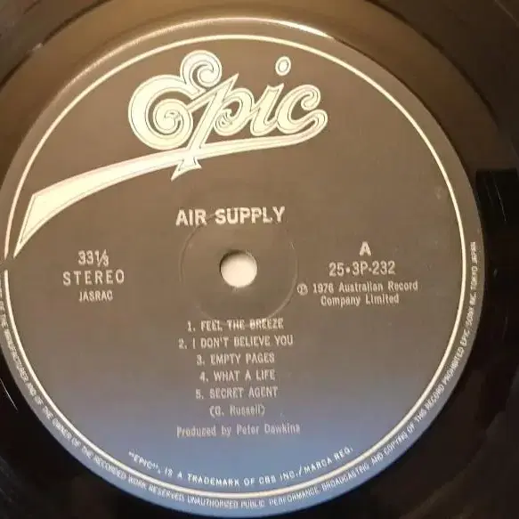 수입반/Air Supply LP