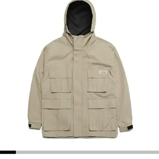 비에스래빗 보드복 베이지 4cargo pocket hooded