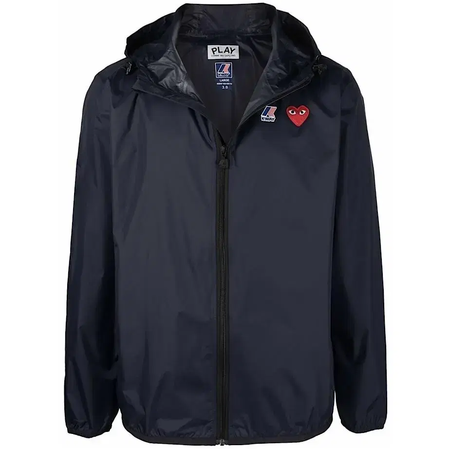 [XL] Comme des Garçons Cawe Claude Full Zip Packable Waterproof Jacket Windbreaker Navy