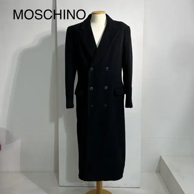 MOSCHINO 모스치노 모스키노 울 더블 롱코트