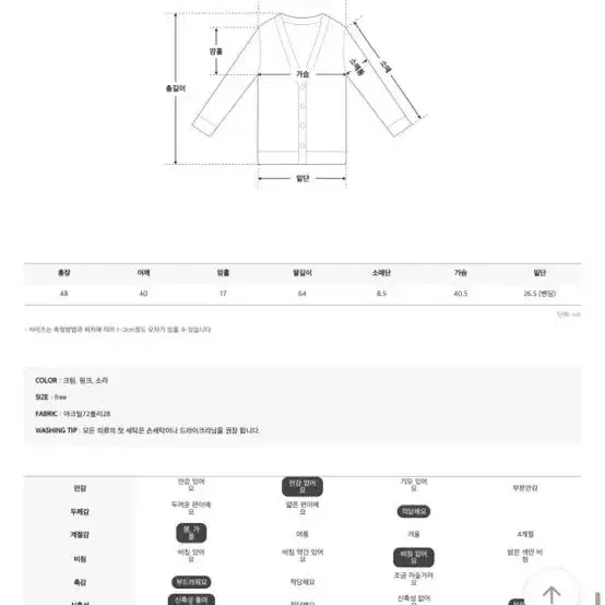 세컨드세컨 케이블 가디건 그레이