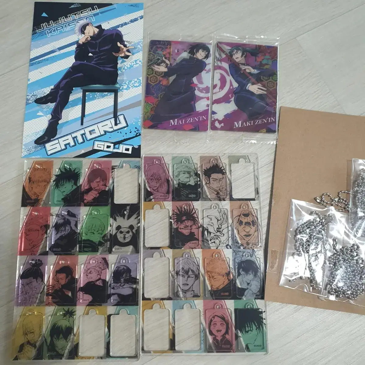 Zuu Spinning Wheel original art keyring 24 pieces + Gojo limited postcard + Xen Sister kard bulk sells