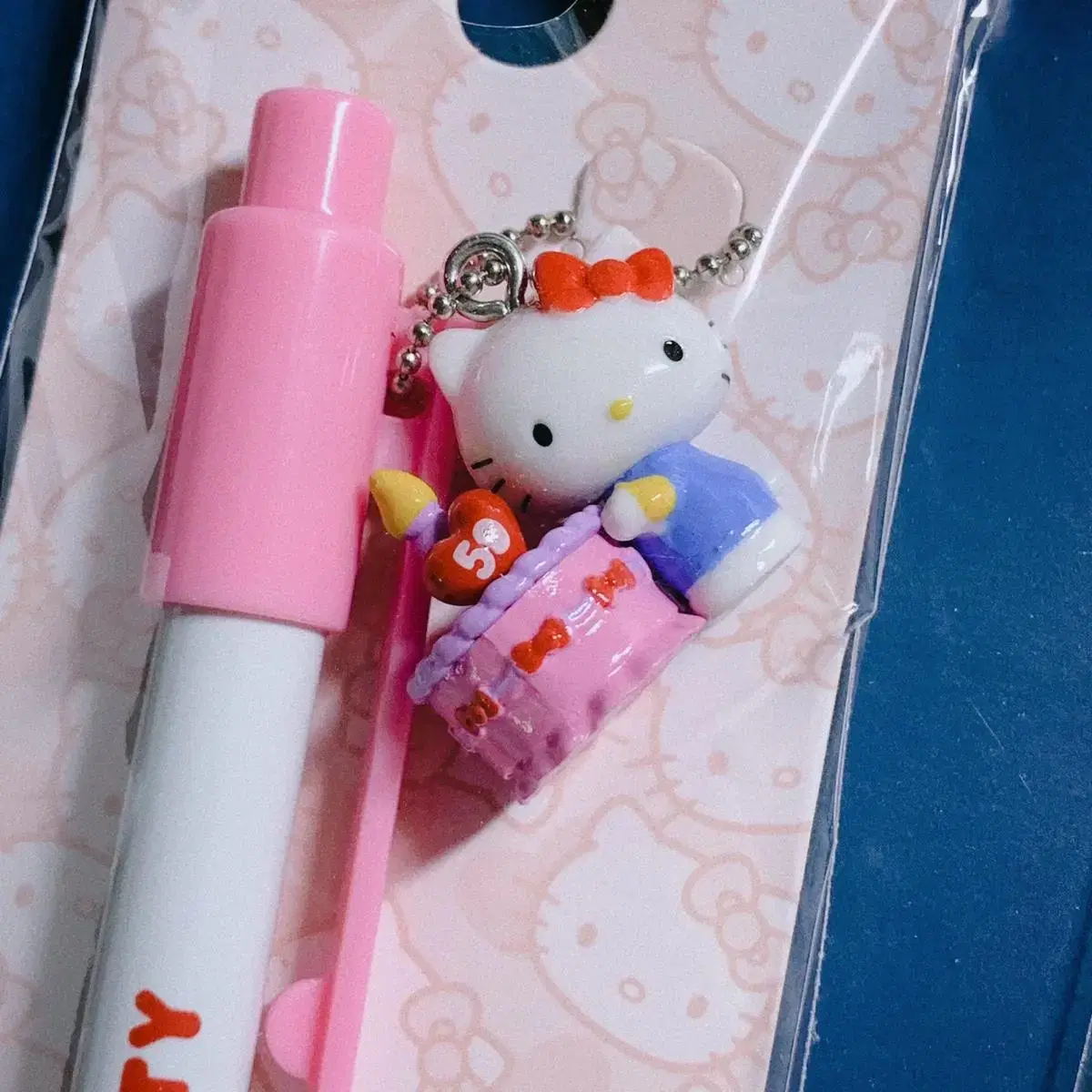 Hello Kitty 50th Anniversary pop up sealed Ballpoint Pen Strap WTS