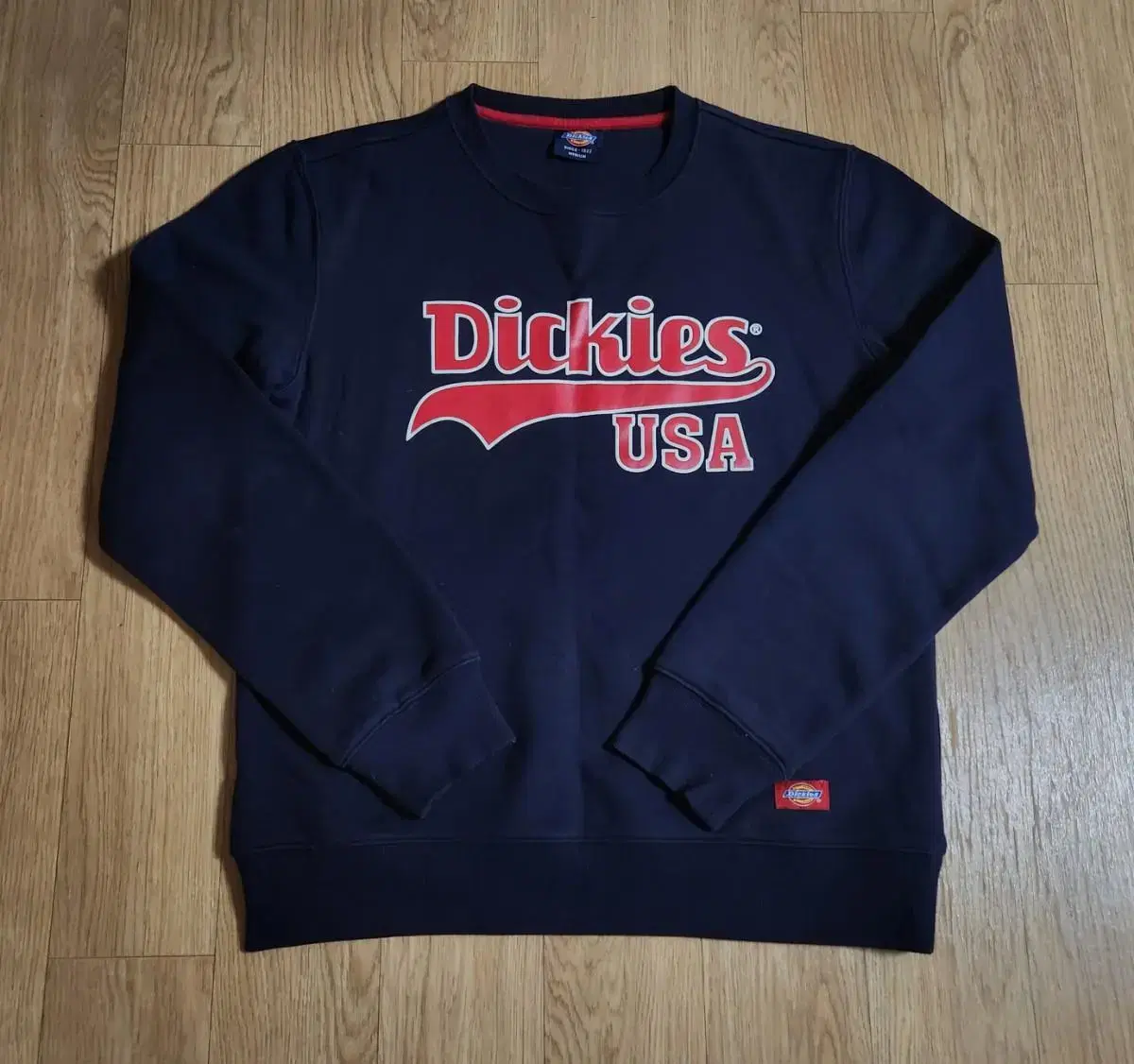 디키즈 네이비 맨투맨 (Dickies, 긴팔티, 네이비, 레드, 기모)