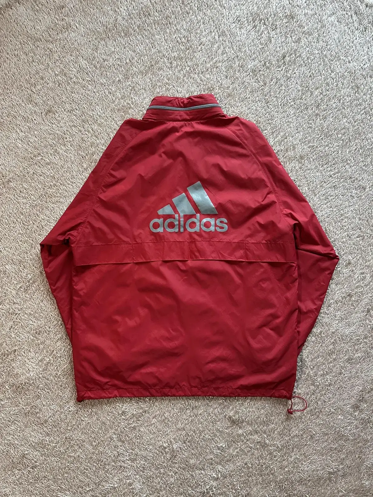 [L] Adidas ADIDAS Old School Backlogo Windbreaker Jacket Red