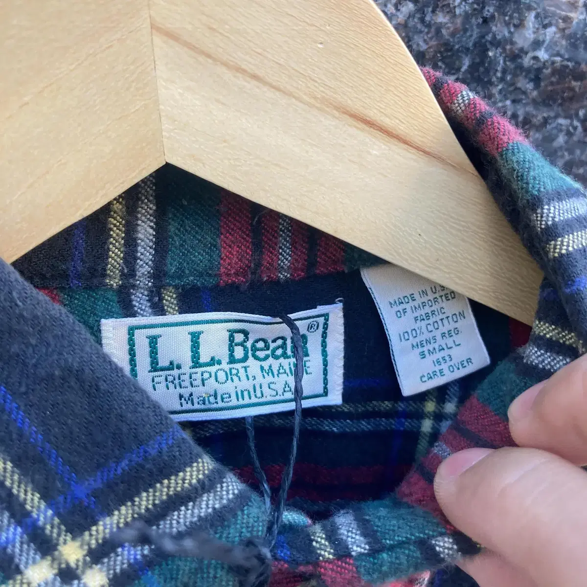 LLBEAN 엘엘빈 블랙 레드 체크셔츠