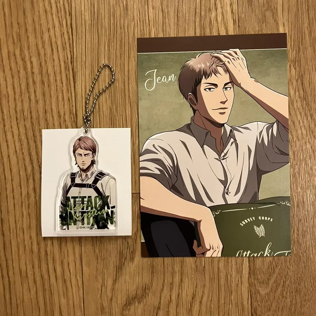 Jean-Jean Kirstein acrylic keyring postcard Jin Attack on Titan Merchandise