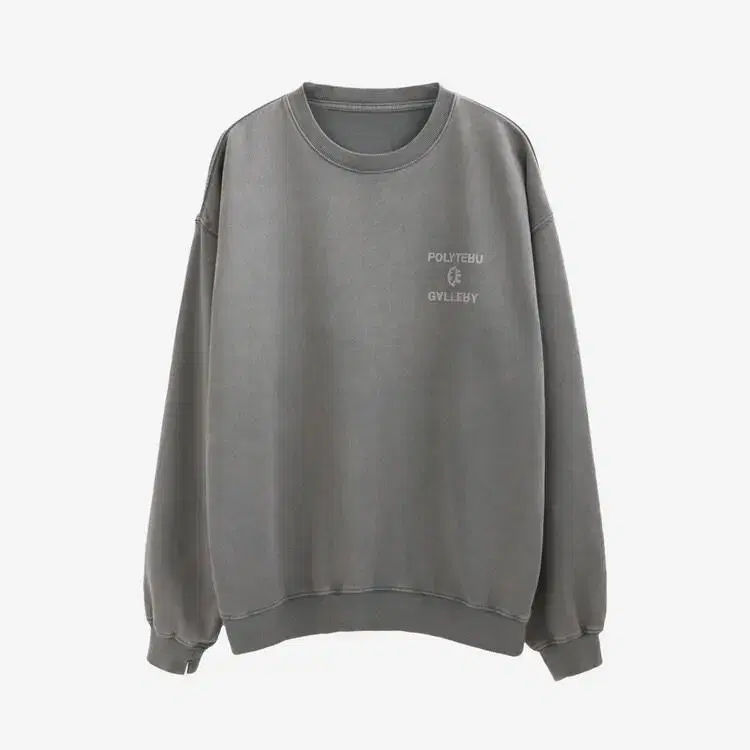 [4] Polyester 1011 Loose Sweatshirt Washed Green