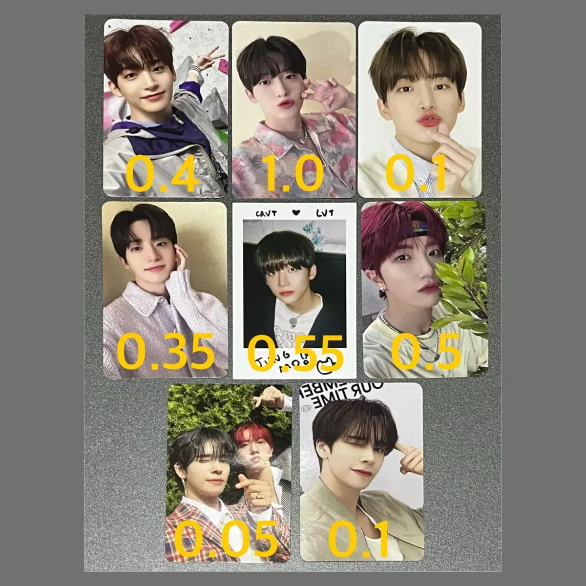 Cravity photocard jungmo serim wonjin woobin taeyoung allen bulk unreleased photocard pre-order benefit WTS