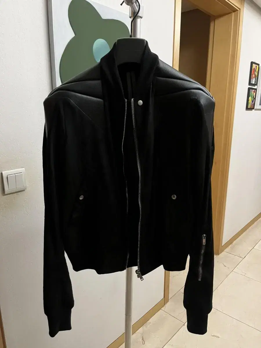 Rick owens flight leather jacket (Rick owens black leather