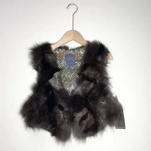 모스 폭스퍼 베스트 여우털 조끼 사이즈66 Mos Fox Fur Vest