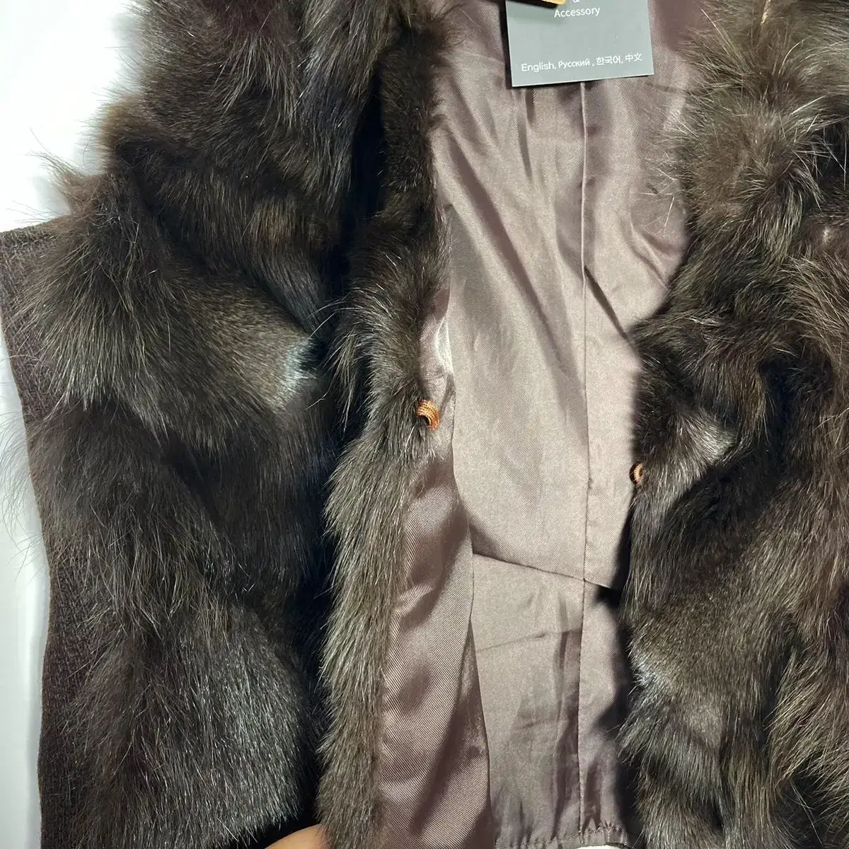 조이너스 폭스퍼 베스트 66사이즈 Joinus Fox Fur Vest