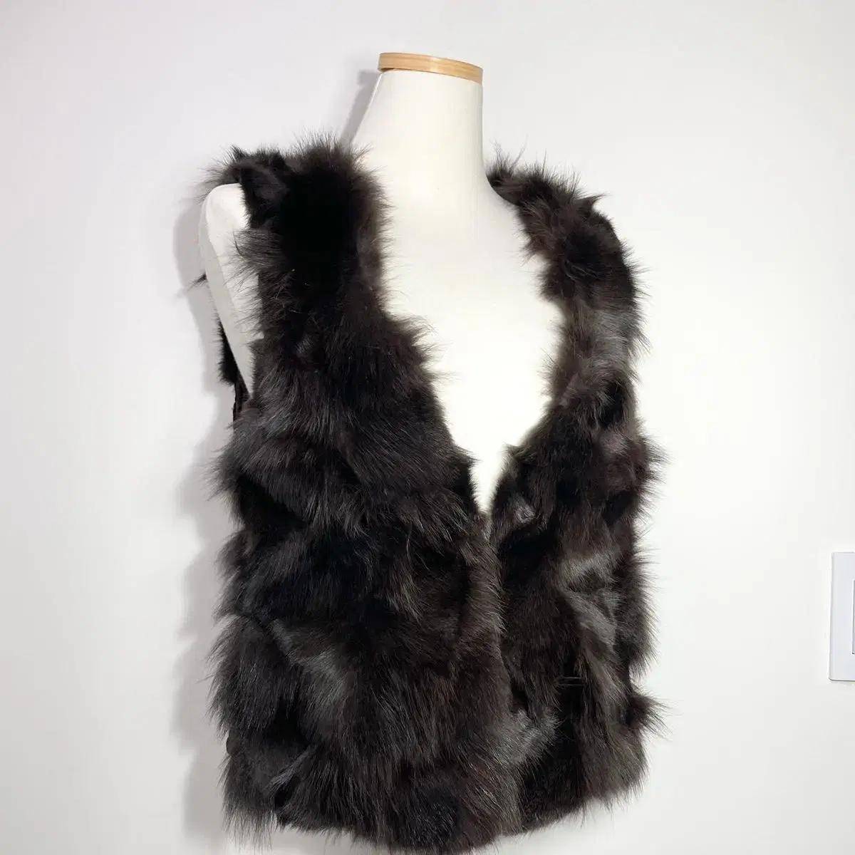 조이너스 폭스퍼 베스트 66사이즈 Joinus Fox Fur Vest