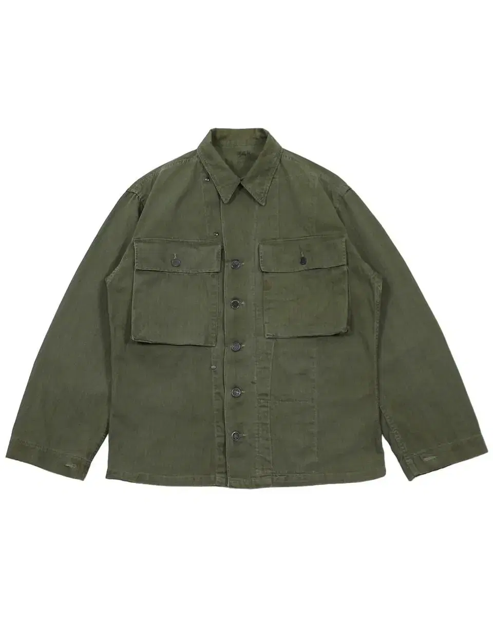 1940s WW2 US Army M-43 HBT Herringbone Twill Jacket Shirt