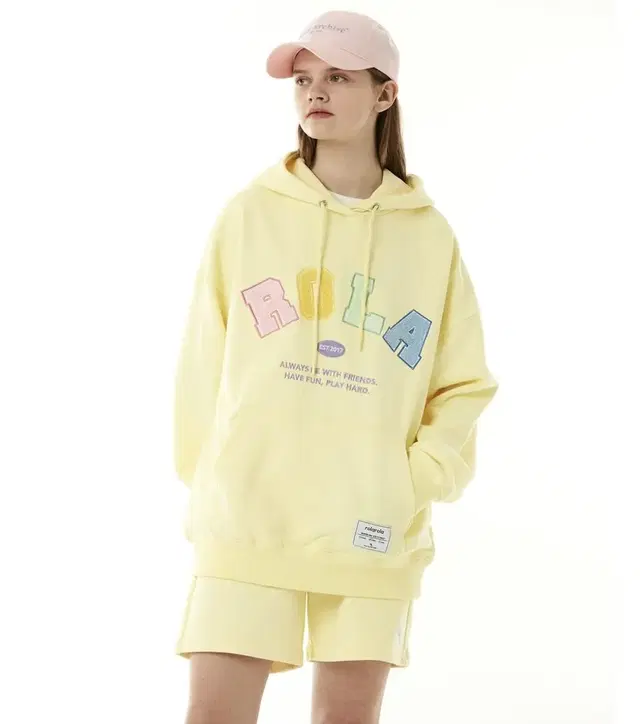 로라로라 후드티 ROLA SIGNATURE HOOD T-SHIRT YEL