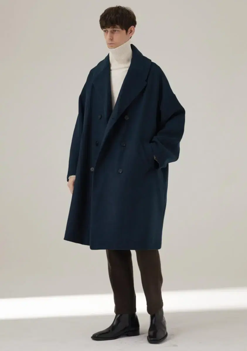 [48]Hyojinoriko Extra Boxy Fit Wool Double Coat