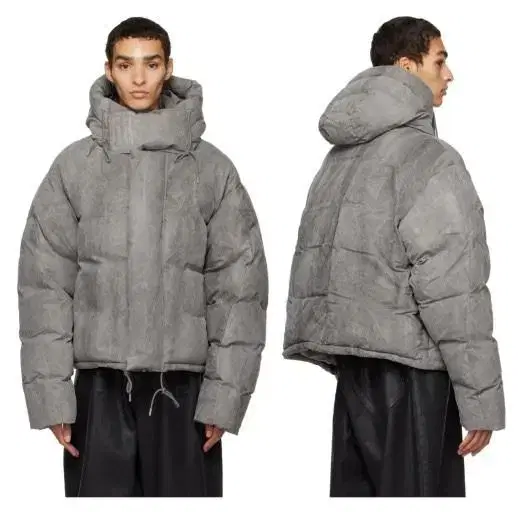 [L] Entire Studio Soa Boy's Padded Puffer Jacket Vapor Gray