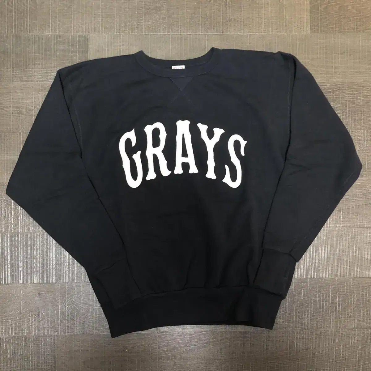 이벳필드 GRAYS 맨투맨 프렌치테리 검정 블랙 105 XL