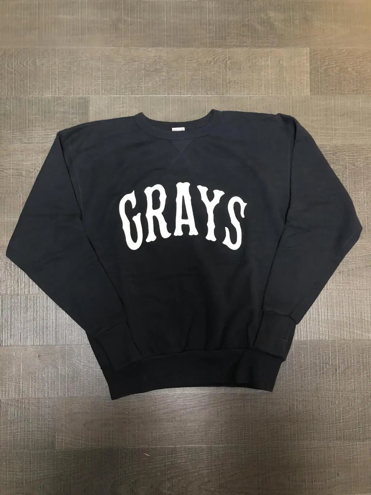 이벳필드 GRAYS 맨투맨 프렌치테리 검정 블랙 105 XL