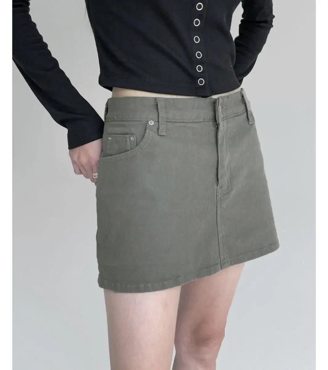 Black Up Teodi Low Waist Skirt Skirt Underpants Khaki Y2K Avery