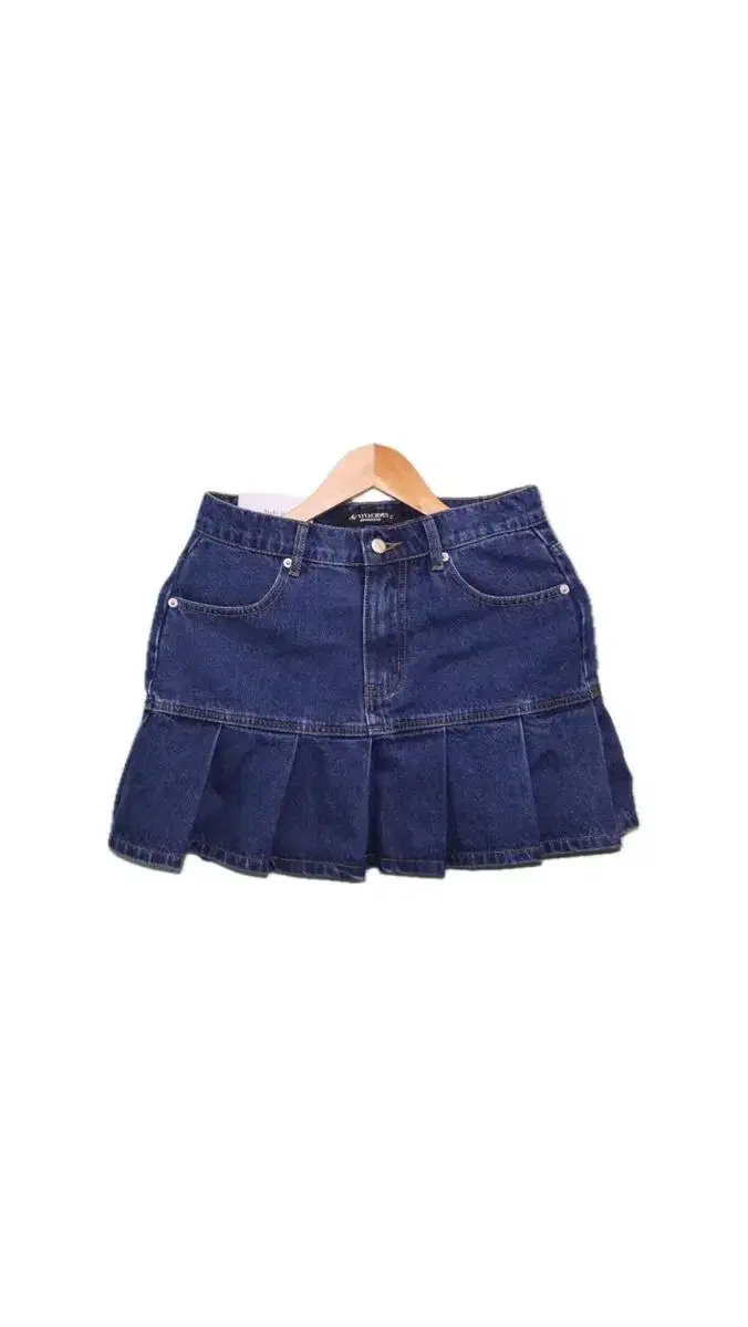 어반드레스 PLEATS DENIM SKIRT DEEP BLUE