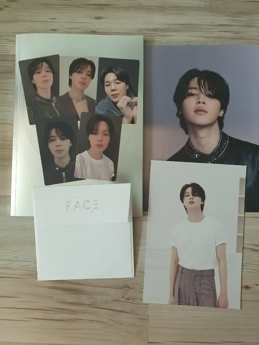 방탄 지민 face 앨범과 포카5장 엽서 일괄