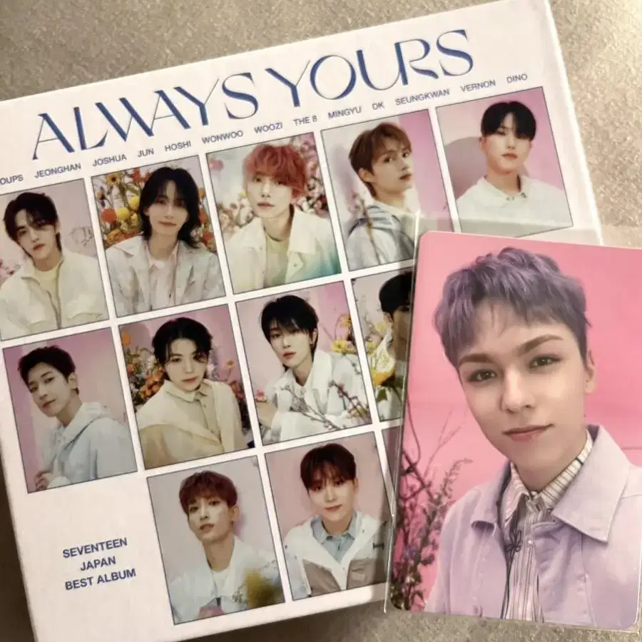 세븐틴 Always yours 유니버셜 초회한정 A 풀셋(버논 포카)