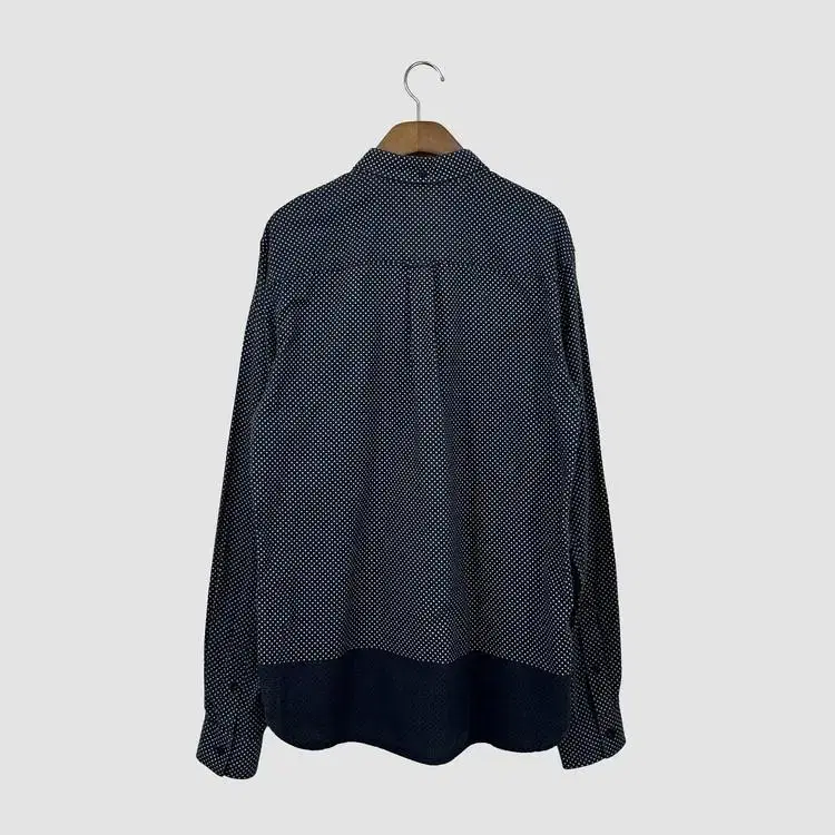 프레드페리 도트 배색 셔츠 남방 (M size / NAVY)