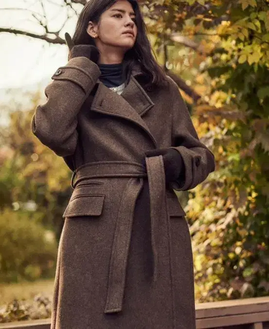 (새상품) 패브릭컬러지 Wool hiden double coat