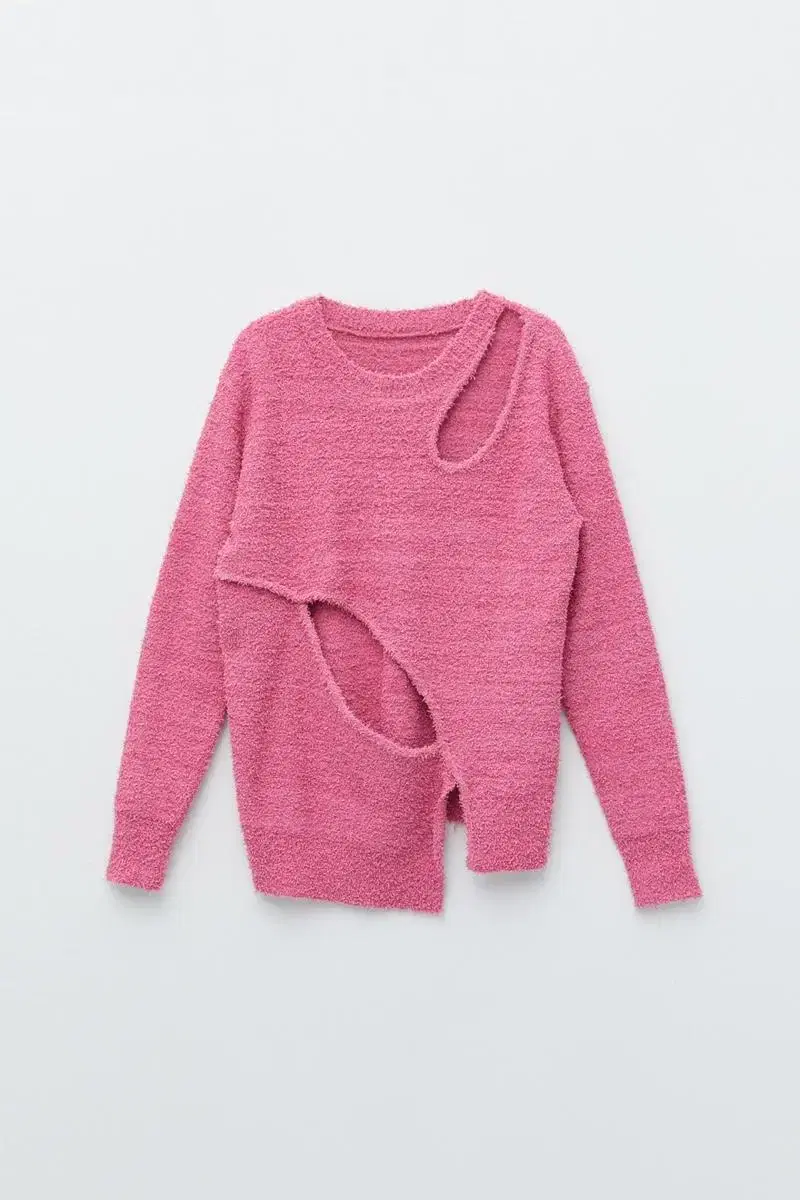 마뗑킴 HOLE UNBALANCE KNIT IN PINK