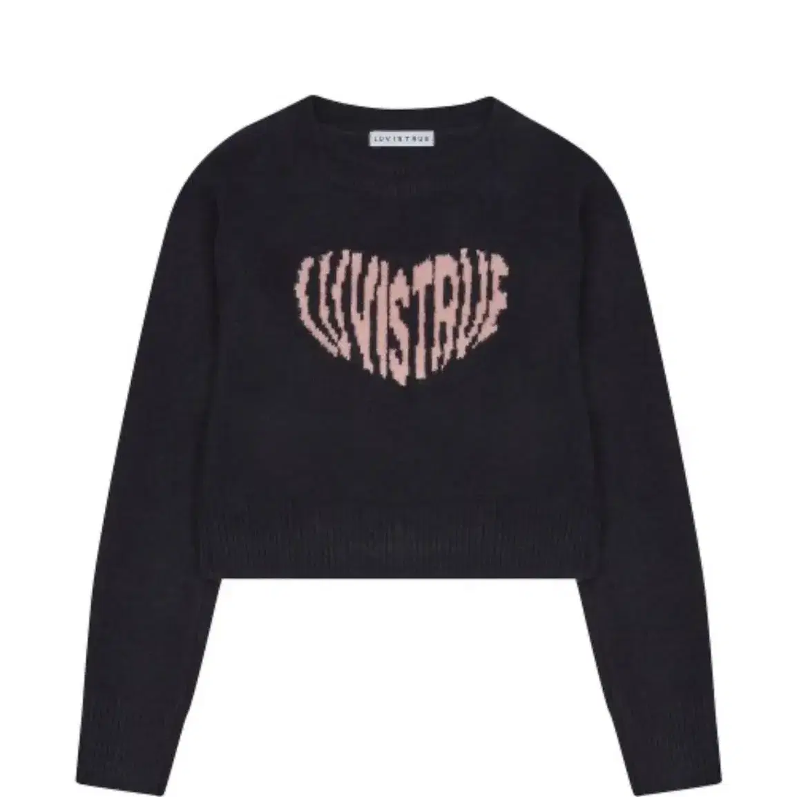 러브이즈트루 하트 니트 OW HEART LOGO KNIT(NAVY)