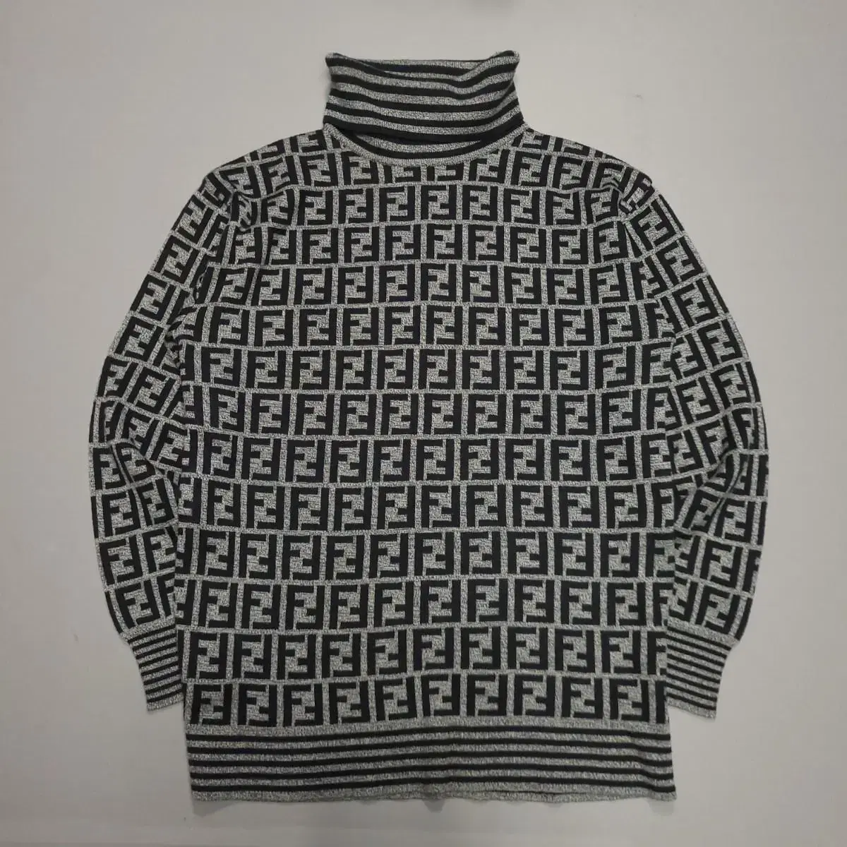 Genuine Fendi Zucca pattern turtleneck knit