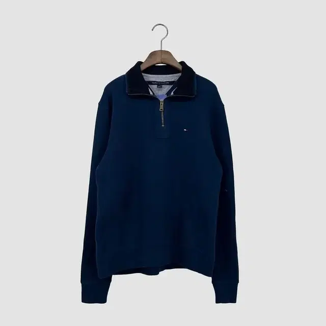 타미힐피거 반집업 맨투맨 티셔츠 (S size / NAVY)