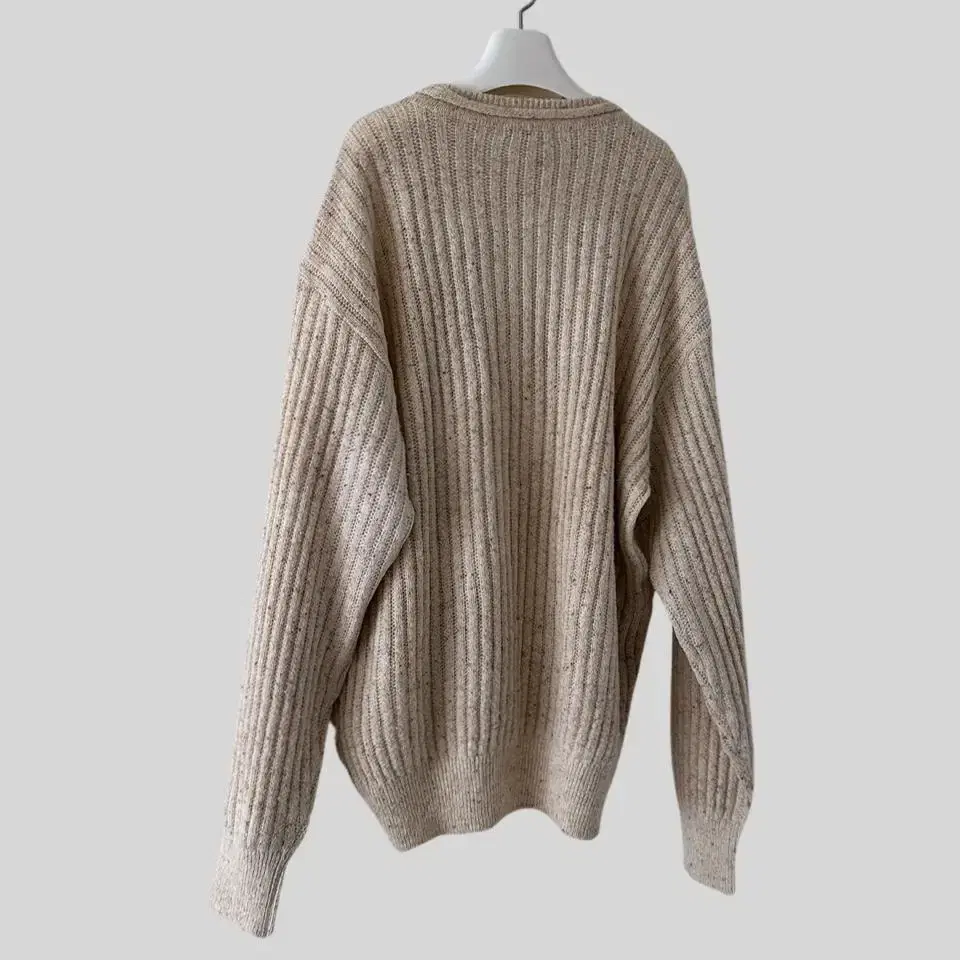 < (VALENTINO)oatmeal wool art knit >